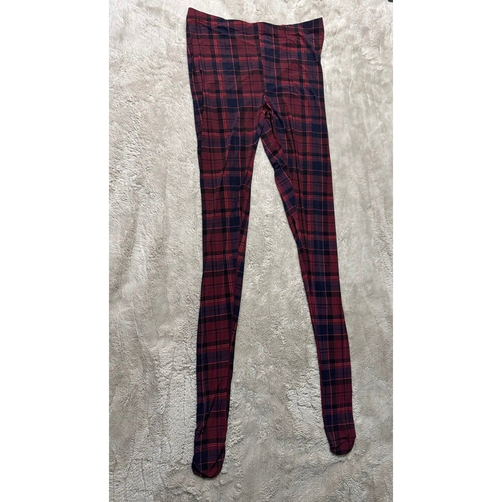 Skims Milky Sheer Tights Merlot Navy Plaid